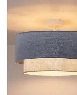 Svietidlá BRILAGI - LED prisadený luster BOHO ECO 1xE27/10W/230V priemer 40 cm modrá/krémová 8590828052418