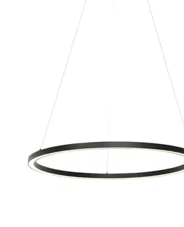 Závesné svietidlá Inteligentné závesné svietidlo čierne 80 cm vrátane LED a RGBW - Girello