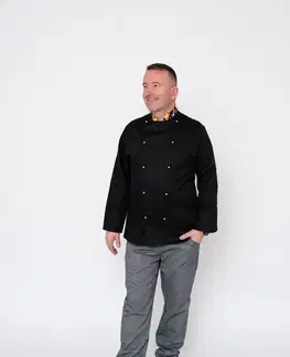 Pánske košele EGOCHEF Kuchársky rondon EGOchef DEVIL - dlhý rukáv  M