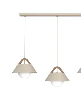 Svietidlá  Luster na lanku FUNDA 3xE27/15W/230V béžový 4204