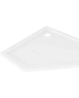 Vane MEXEN - Flow päťboká sprchová vanička slim 90 x 90, biela lesk 46P109090