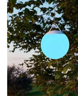 Svietidlá Eglo 75815 - LED RGB stmievateľné vonkajšie svietidlo POGGIOBELLO LED/2600 mAh IP44 biele + diaľkový ovládač 75815