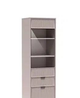 Vitríny GRACE STYLES vysoká vitrína na nožičkách LS-5, kašmír
