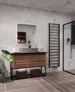 Radiátory do kúpeľne Radiátor kombinovaný Isan Fresh 150x40 cm stredové pripojenie čierny zamat DFRE15000400CSMS DFRE15000400CSMS