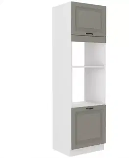 Kuchynské skrinky stojace Kuchynská skrinka Stilo claygrey/biely 60dmp/210 2f