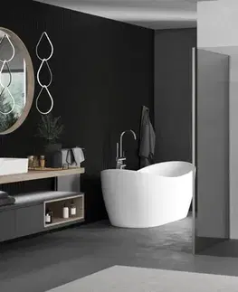 Sprchové dvere MEXEN/S - Kioto Sprchová zástena WALK-IN 105 x 100 x 30, transparent, nikel kefovaná 800-105-100-221-97-00-030