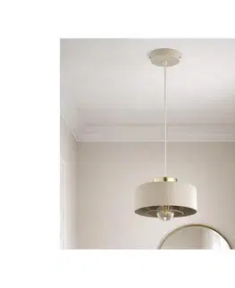 Svietidlá BRILAGI - Luster na lanku SPRING 1xE27/60W/230V pr. 20 cm béžová/zlatá 76-001B