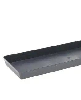 Kvetináče a truhlíky Kinekus Miska pod truhlik plastová 50cm antracit T2