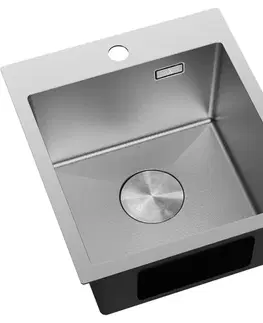 Kuchynské drezy MEXEN MEXEN - Solix oceľový drez 1-bowl 400 x 450 mm, nerez HC 6401401000-01HC