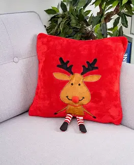 Obliečky 4Home Vianočná obliečka na vankúšik Happy Reindeer, 40 x 40 cm