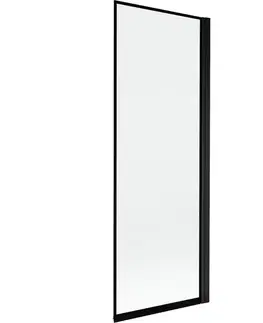 Sprchové dvere MEXEN - MIST vaňová zástena 70x150 cm 6mm 1-s, čierna, okraj, pravá 8A9-070-001-70-70-P