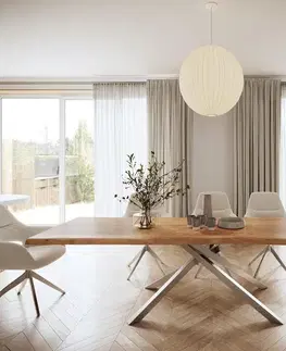 Jedálenské stoly DELIFE Jedálenský stôl Edge 280x100 XL akácia prírodná krížová podstava obdĺžnik nerezová oceľ Live-Edge