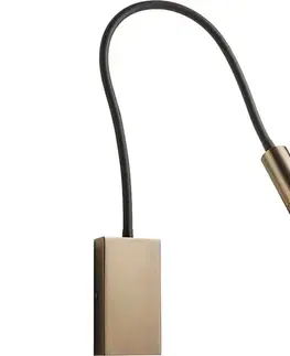 Svietidlá Redo 01-4475 - LED flexibilná lampička WALLIE LED/3W/230V USB CRI 90 bronzová 01-4475