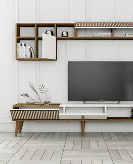 Konferenčné stolíky Televízna stena Milen Walnut and White