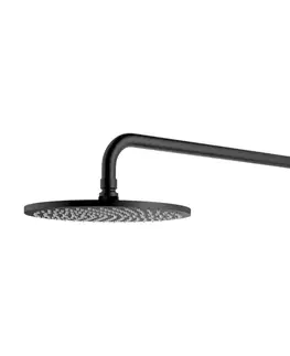 Sprchy a sprchové panely OMNIRES - SLIMLINE hlavová sprcha vrátane ramena, o25 cm grafit /GR/ WGSET1GR