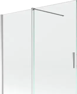 Sprchové dvere MEXEN/S - Velar Dvojkrídlová posuvná vaňová zástena 150 x 150, transparent, chróm 896-150-000-01-01