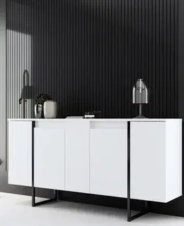 Komody Konzolový stolík Luxe - White, Black