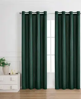 Závesy do spálne Záves na priechodkách NORI 008/165GSM 140x250 zelený