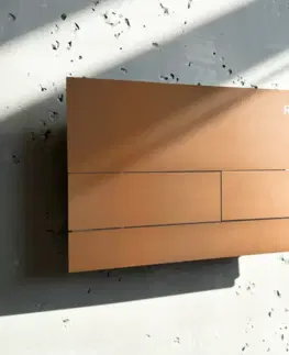 Záchody REA/S - Podomietkový WC systém K011A-Q + tlačidlá T Brush Copper/Rose Gold KPL-E0053
