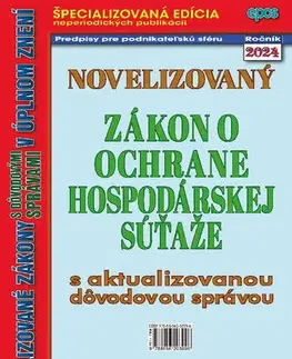 Zákony, zbierky zákonov Novelizovaný zákon o ochrane hospodárskej súťaže 11/2024