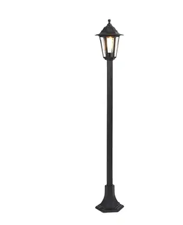Zahradne stlpove lampy Inteligentný lampáš čierny 122 cm vrátane Wifi ST64 - New Haven