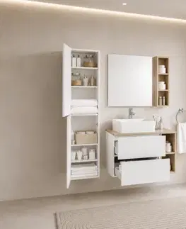 Kúpeľňový nábytok Mereo Kúpeľňová doska na skrinku 161 cm, dub Kronberg CN729DKN