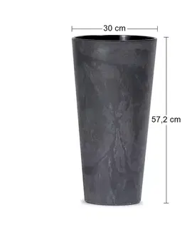 Kvetináče a truhlíky NABBI DTUS300E plastový kvetináč 30 cm antracit
