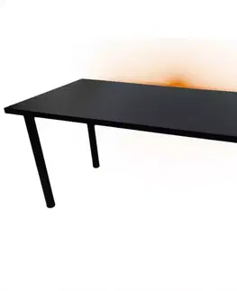 Moderné kancelárske stoly Písací Stôl Pre Hráča 136x66x28 Model 1 čierna Top