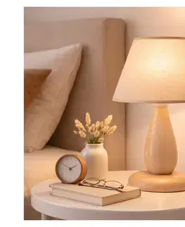 Lampy  Stolná lampa PERA 1xE27/60W/230V béžová/buk LN-1.D.1/nat