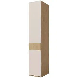 Šatníkové skrine Skriňa Soreno 45 L Prírodný dub/Macadamia