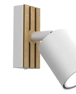 Svietidlá  Nástenné bodové svietidlo TERRA 1xGU10/8W/230V biela/dub 9976