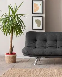 Pohovky a gauče Trojmiestna rozkladacia pohovka Misa Small Sofabed - Dark Grey