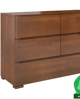 Komody do spálne Komoda drevená buk 5s Skandica Sparta Orech