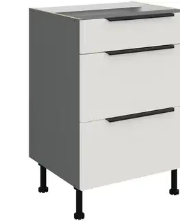 Kuchynské skrinky stojace Kuchynská skrinka Aria-Wh/Ant Anti Fingerprint 60d 3s Bb
