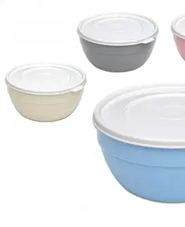 Misy a misky PETRA PLAST - Miska na polievku s viečkom 600ml, rôzne farby
