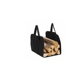 Koše na drevo KAMINER Taška na krbové drevo 100x45cm čierna