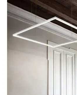 Svietidlá Ideal Lux - LED luster na lanku ORACLE SLIM LED/53W/230V 3000K 90x90 cm biela 259192