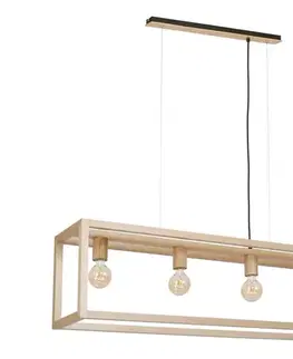 Svietidlá  Luster na lanku LEGNO 4xE27/60W/230V 8419