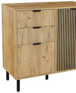 Komody do spálne Komoda Namir 2D2S dub craft zlatá