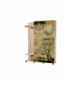 Nemý sluha Vešiak so skriňou Garmanto Tree Sonoma Oak Double