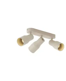Bodove svetla Zaoblené stropné bodové svetlo béžové GU10 50 mm 3-svetlo - Stanley