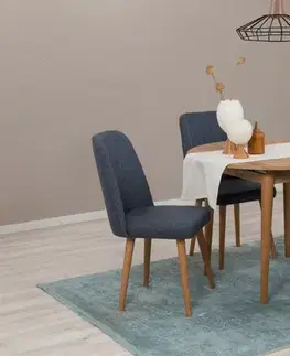Jedálenské sety Jedálenský set s rozkladacím stolom a stoličkami (5 kusov) Vina 1048 - Atlantic Pine, Navy Blue