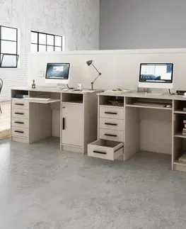 Písacie a pracovné stoly KONDELA B9 New pc stolík kašmír