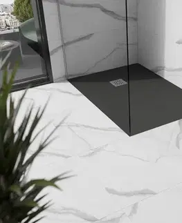 Vane MEXEN - Stone+ sprchová vanička obdĺžniková 100x70, antracit 44717010