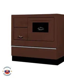 Sporáky THORMA Sporák ÖKONOM 85/FIKO DeLuxe, 7kW, hnedý, pravý