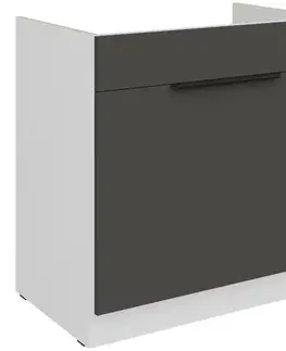 Kuchynské skrinky stojace Kuchynská skrinka Aria-Gr/Wh Anti Fingerprint 80zl 1s Bb