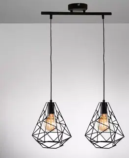 Moderné lampy do obývačky Luster Smerek 2695/Z-B-2 Čierna LW2