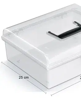 Úložné boxy NABBI NUF4L plastový úložný box priehľadná / čierna