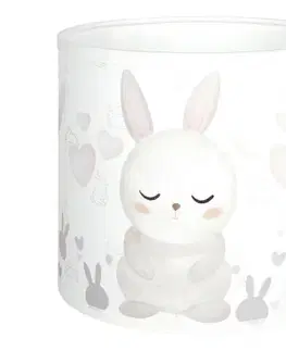Lampy BRILAGI - Univerzálne tienidlo BOBO E27 priemer 15 cm biela/zajačiky 757489