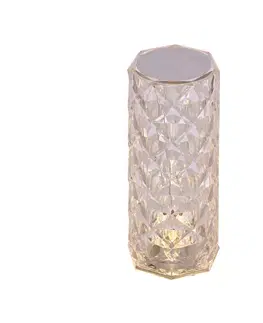Stolové lampy Stolová lampa BRILLO V-21,5 cm bezfarebná 2W LED USB 3000, 4000, 6000K TOUCH ME